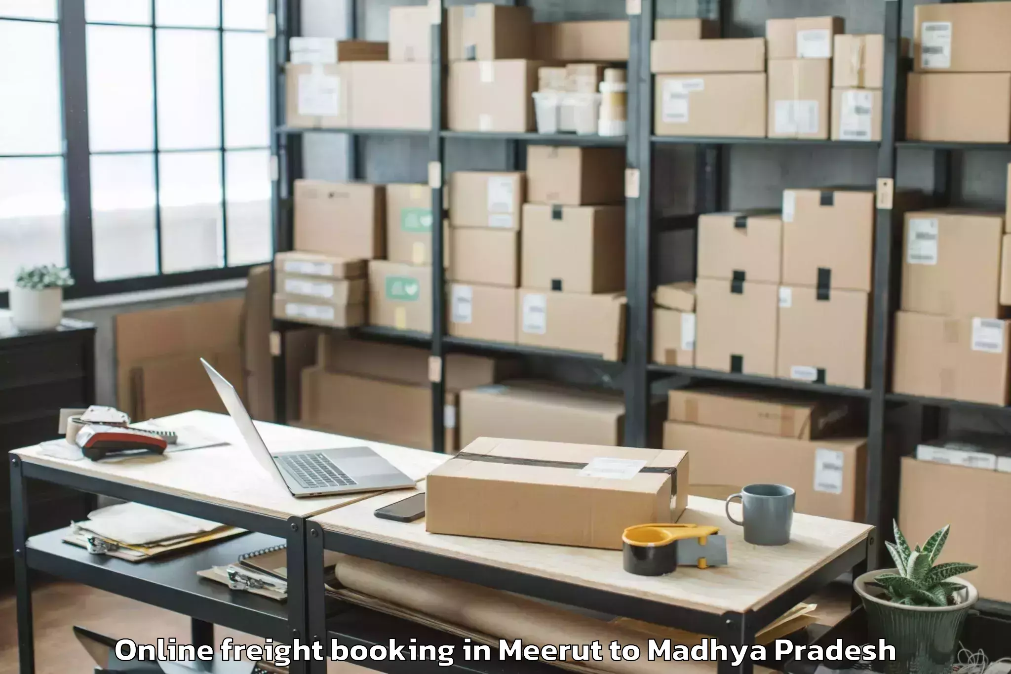 Book Meerut to Ghughri Online Freight Booking